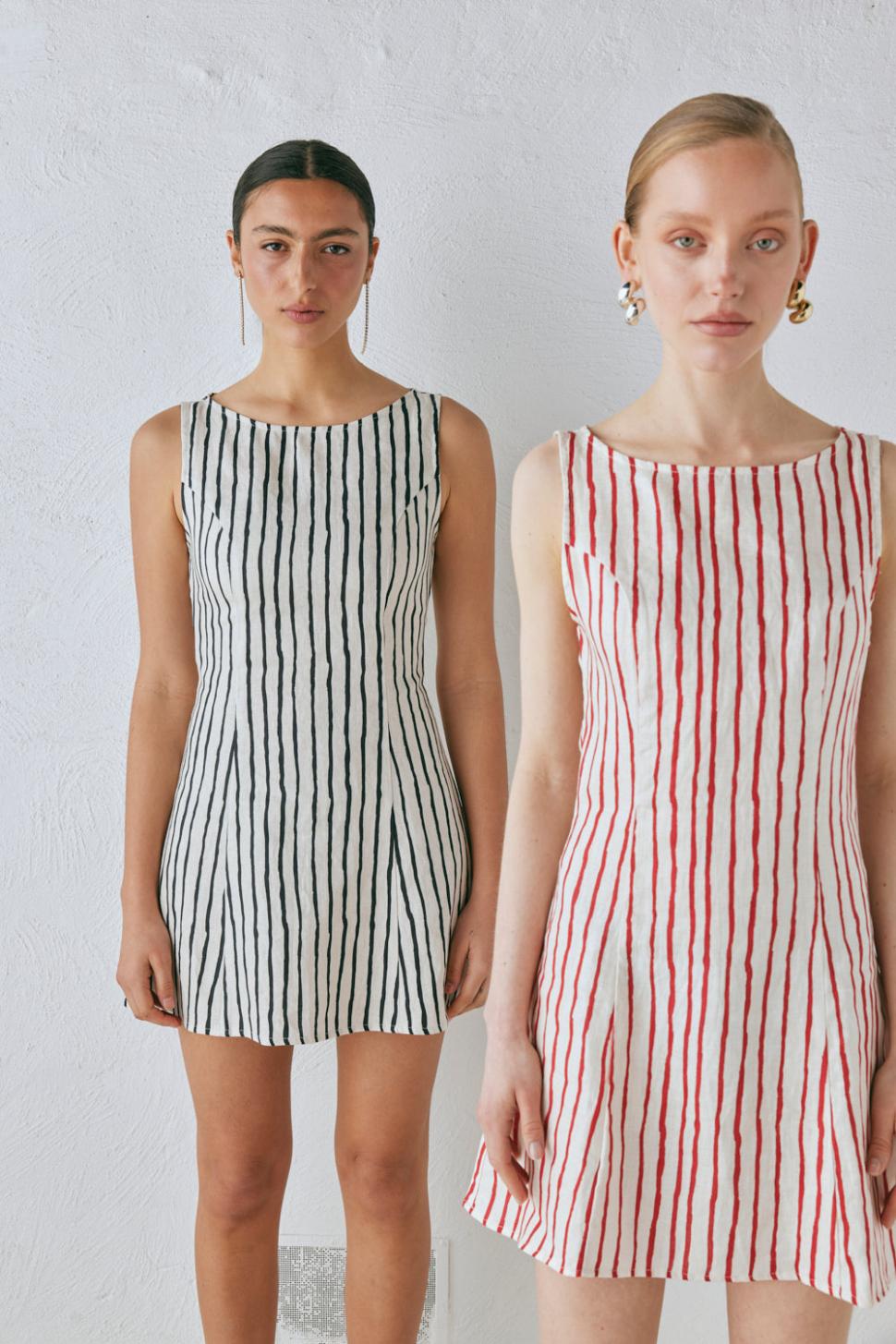 VRG GRL Mini Dresses | Women Chloe Linen Mini Dress Black