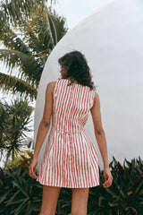 VRG GRL Mini Dresses | Women Chloe Linen Mini Dress Stripe