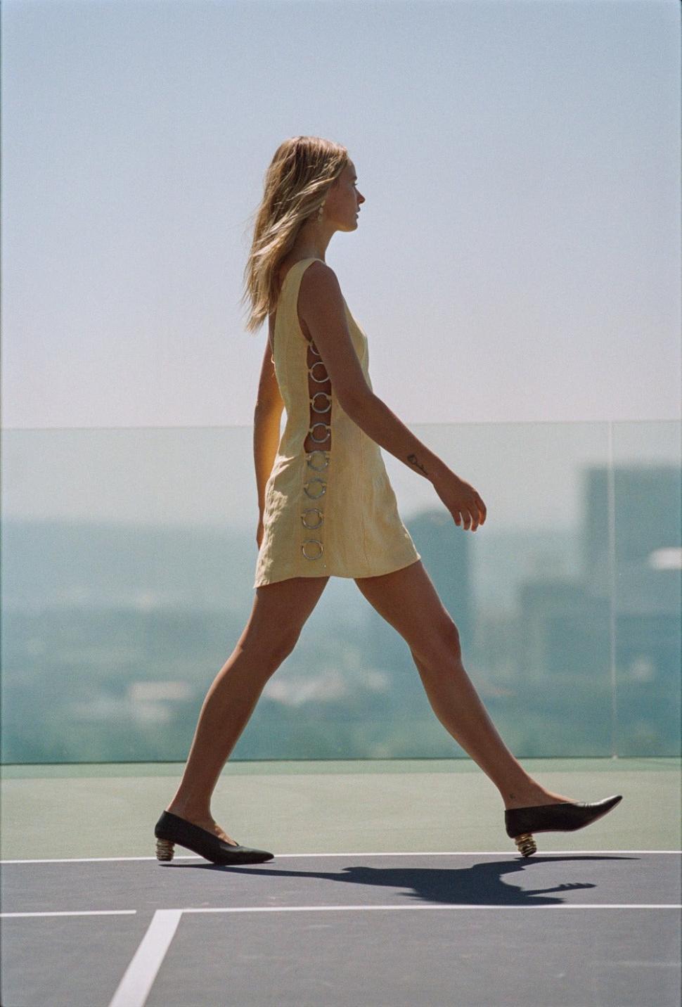 VRG GRL Mini Dresses | Women Discoteca Mini Dress Yellow