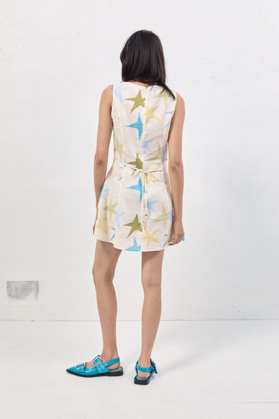 VRG GRL Mini Dresses | Women Esther Linen Mini Dress Star