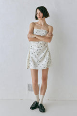 VRG GRL Mini Dresses | Women Gaia Linen Mini Dress Dot