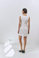 VRG GRL Mini Dresses | Women Ma Cherie Linen Mini Dress White