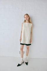 VRG GRL Mini Dresses | Women Musa Linen Mini Dress Cream