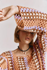 VRG GRL Mini Dresses | Women Myra Crochet Mini Dress Apricot