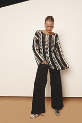 VRG GRL Mini Dresses | Women Myra Crochet Mini Dress Black