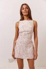 VRG GRL Mini Dresses | Women Nova Linen Mini Dress Etch