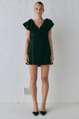 VRG GRL Mini Dresses | Women Party Nights Frill Mini Dress Black