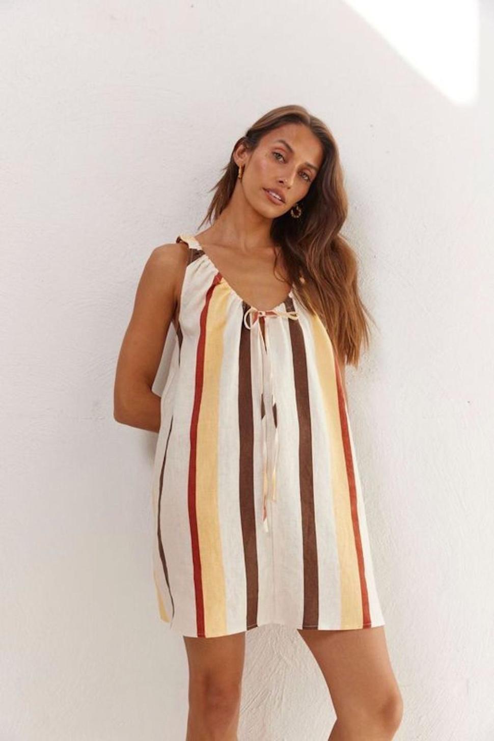 VRG GRL Mini Dresses | Women Rio Linen Mini Dress Ace