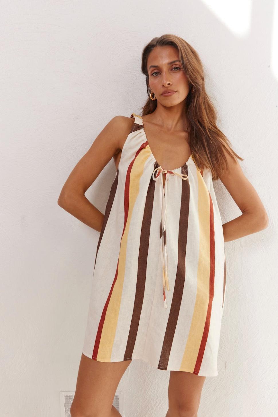 VRG GRL Mini Dresses | Women Rio Linen Mini Dress Ace