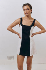 VRG GRL Mini Dresses | Women Saskia Linen Mini Dress Black