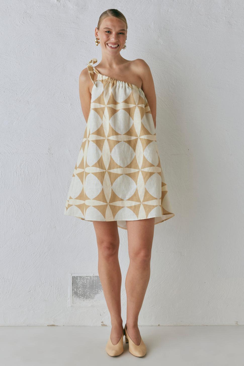 VRG GRL Mini Dresses | Women Slow Living Linen Mini Dress Scope