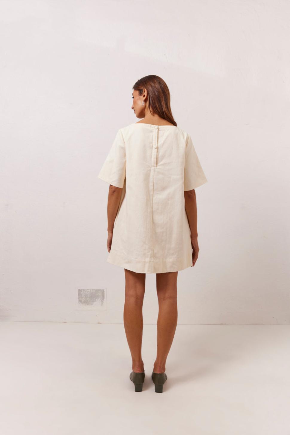 VRG GRL Mini Dresses | Women Suki Denim Mini Dress Cream