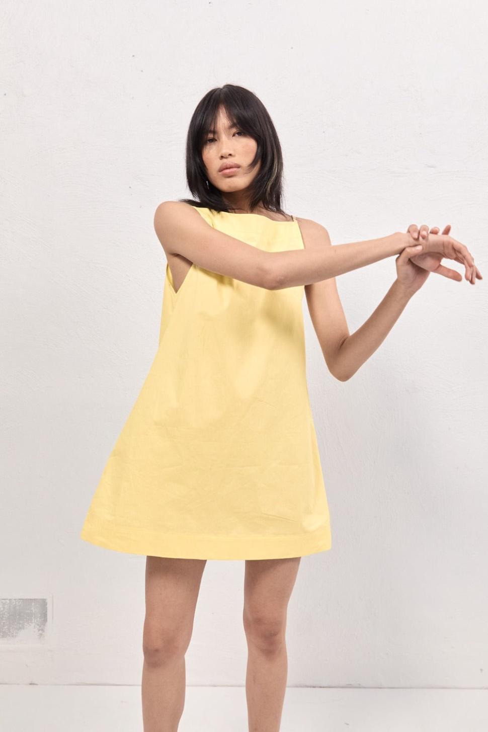 VRG GRL Mini Dresses | Women Tulli Mini Dress Lemon