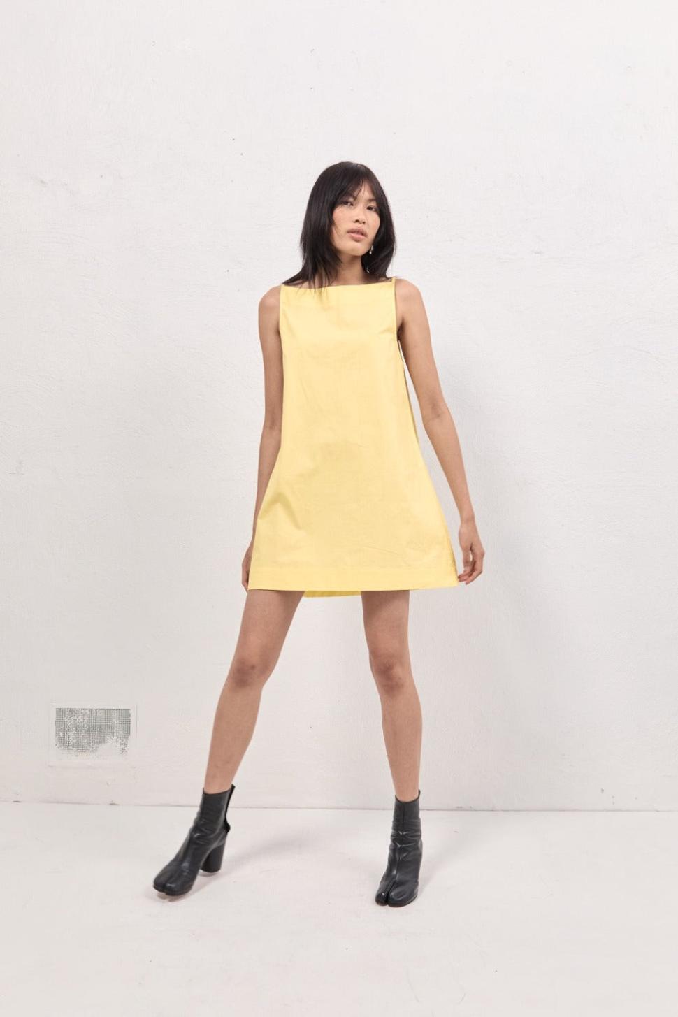 VRG GRL Mini Dresses | Women Tulli Mini Dress Lemon