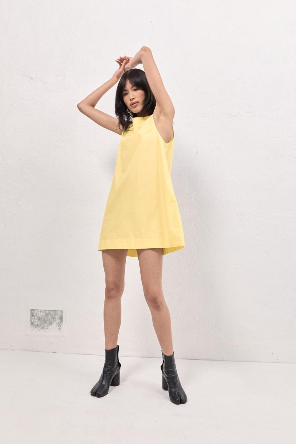 VRG GRL Mini Dresses | Women Tulli Mini Dress Lemon