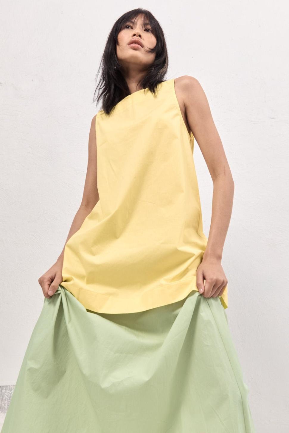 VRG GRL Mini Dresses | Women Tulli Mini Dress Lemon