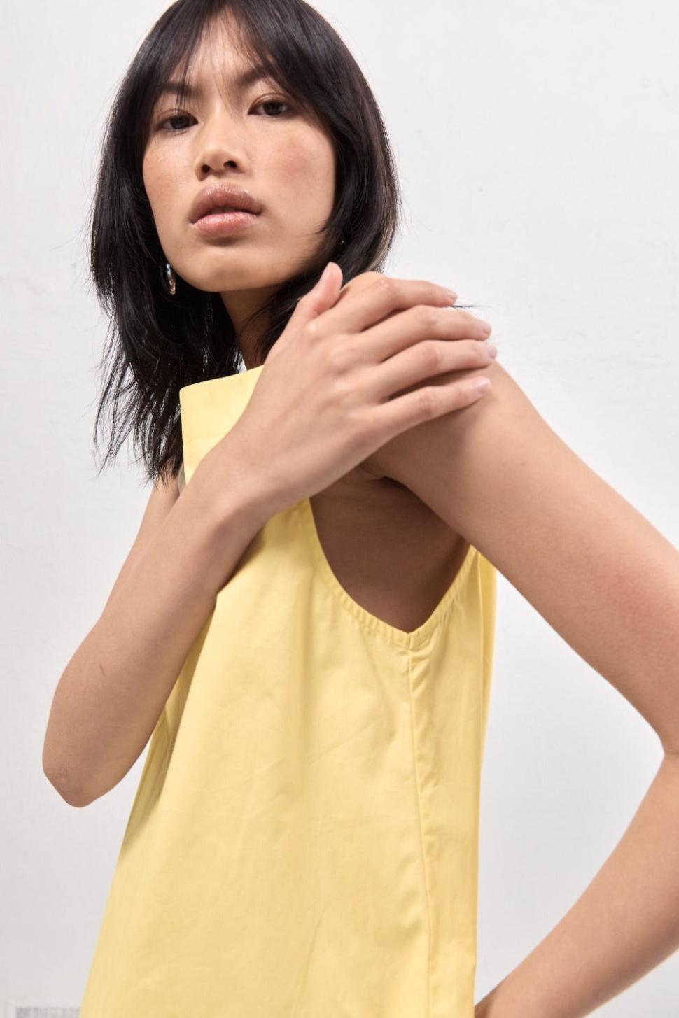 VRG GRL Mini Dresses | Women Tulli Mini Dress Lemon