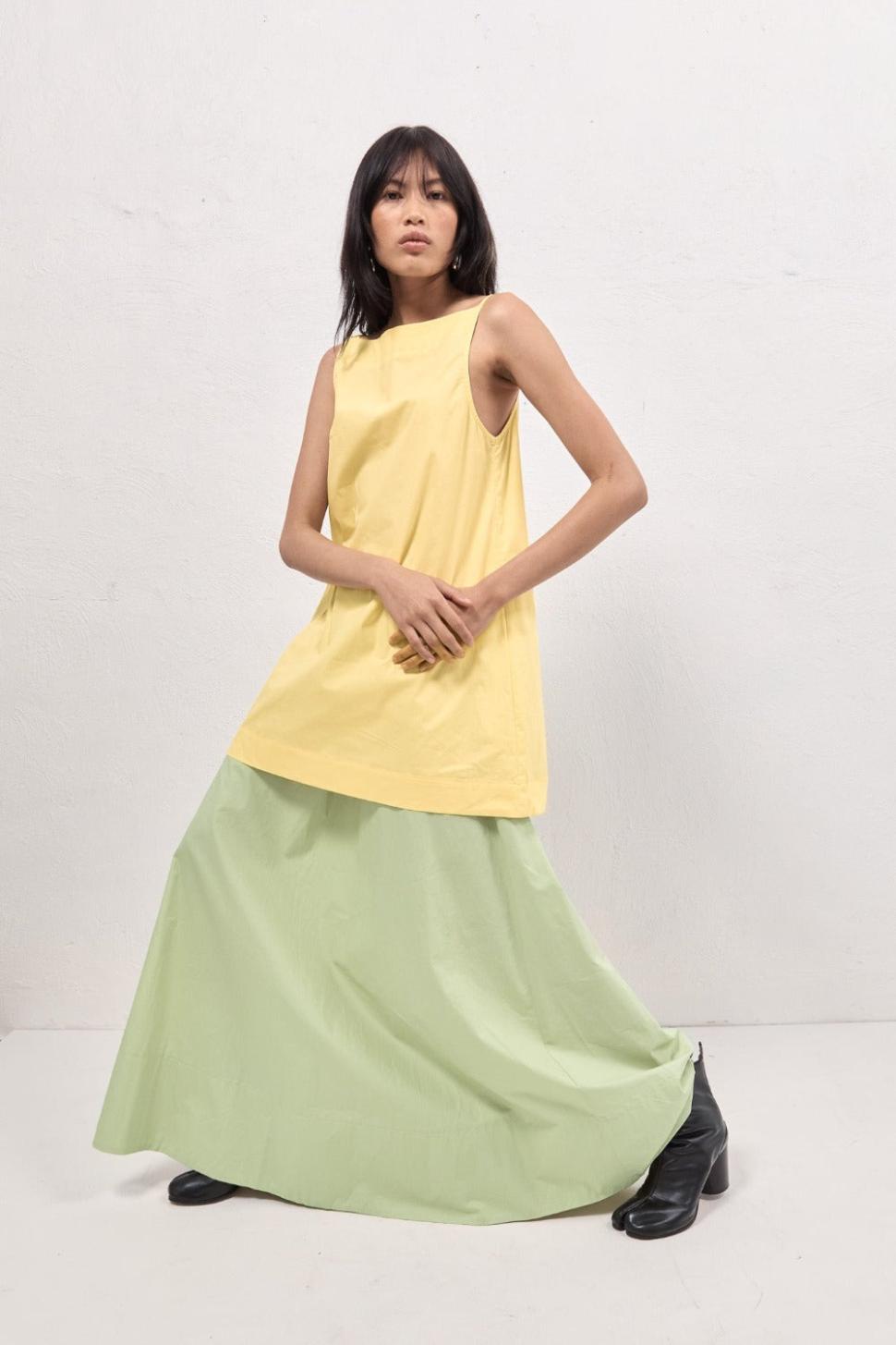 VRG GRL Mini Dresses | Women Tulli Mini Dress Lemon