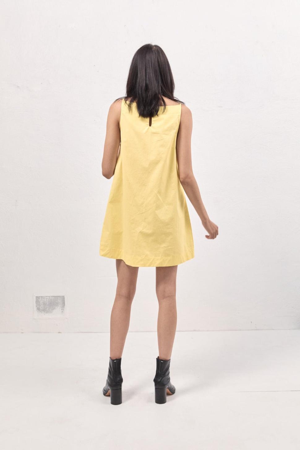 VRG GRL Mini Dresses | Women Tulli Mini Dress Lemon