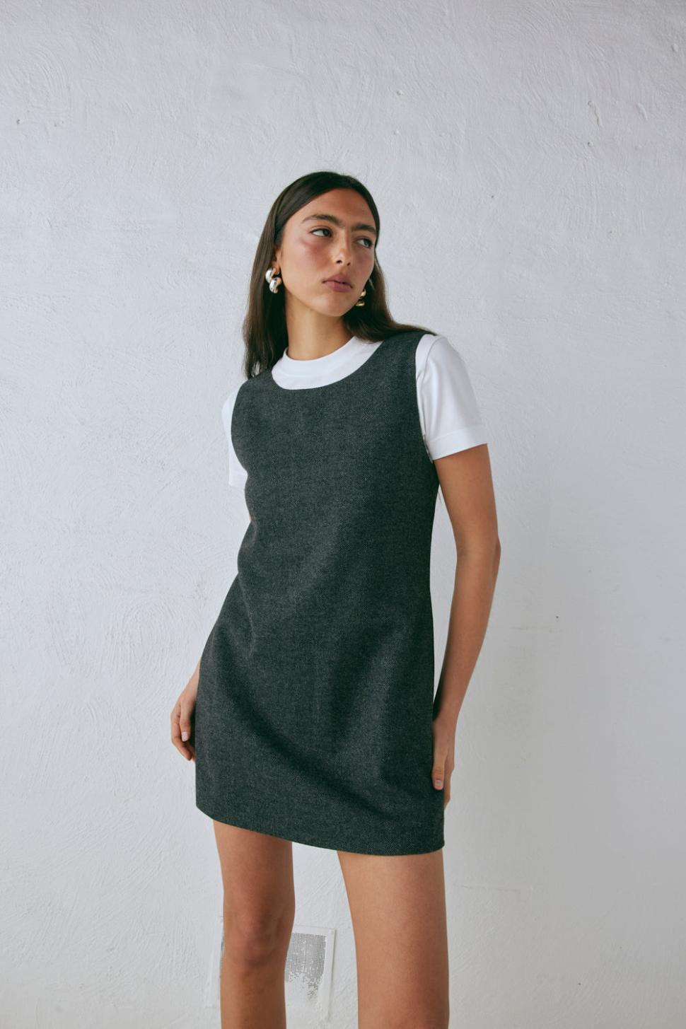 VRG GRL Mini Dresses | Women Vale Mini Dress Charcoal
