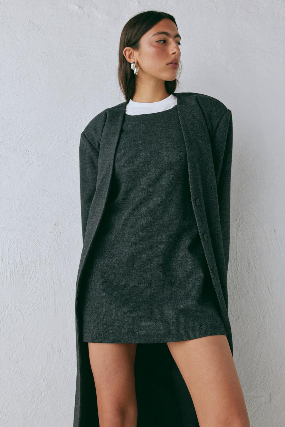 VRG GRL Mini Dresses | Women Vale Mini Dress Charcoal