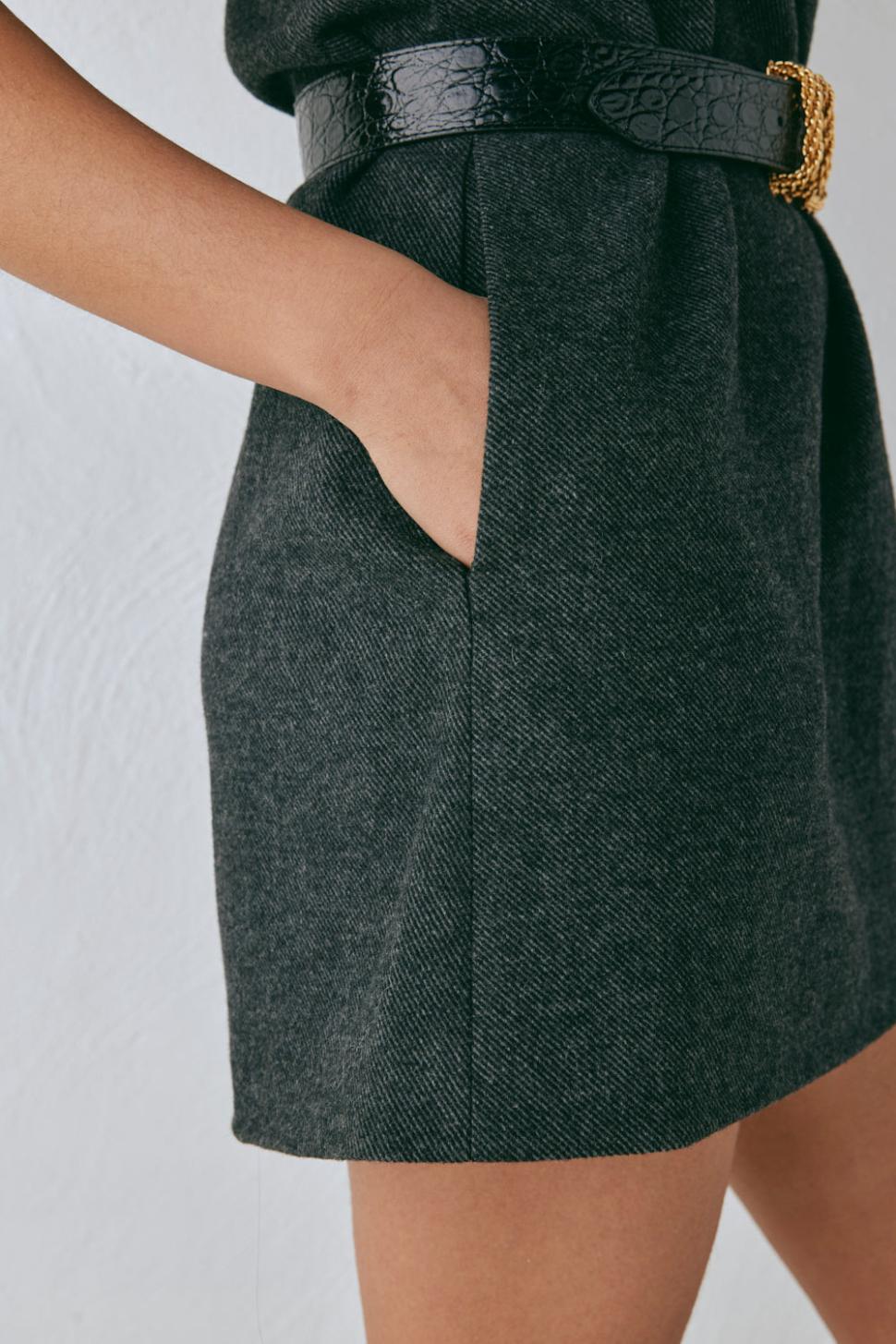 VRG GRL Mini Dresses | Women Vale Mini Dress Charcoal