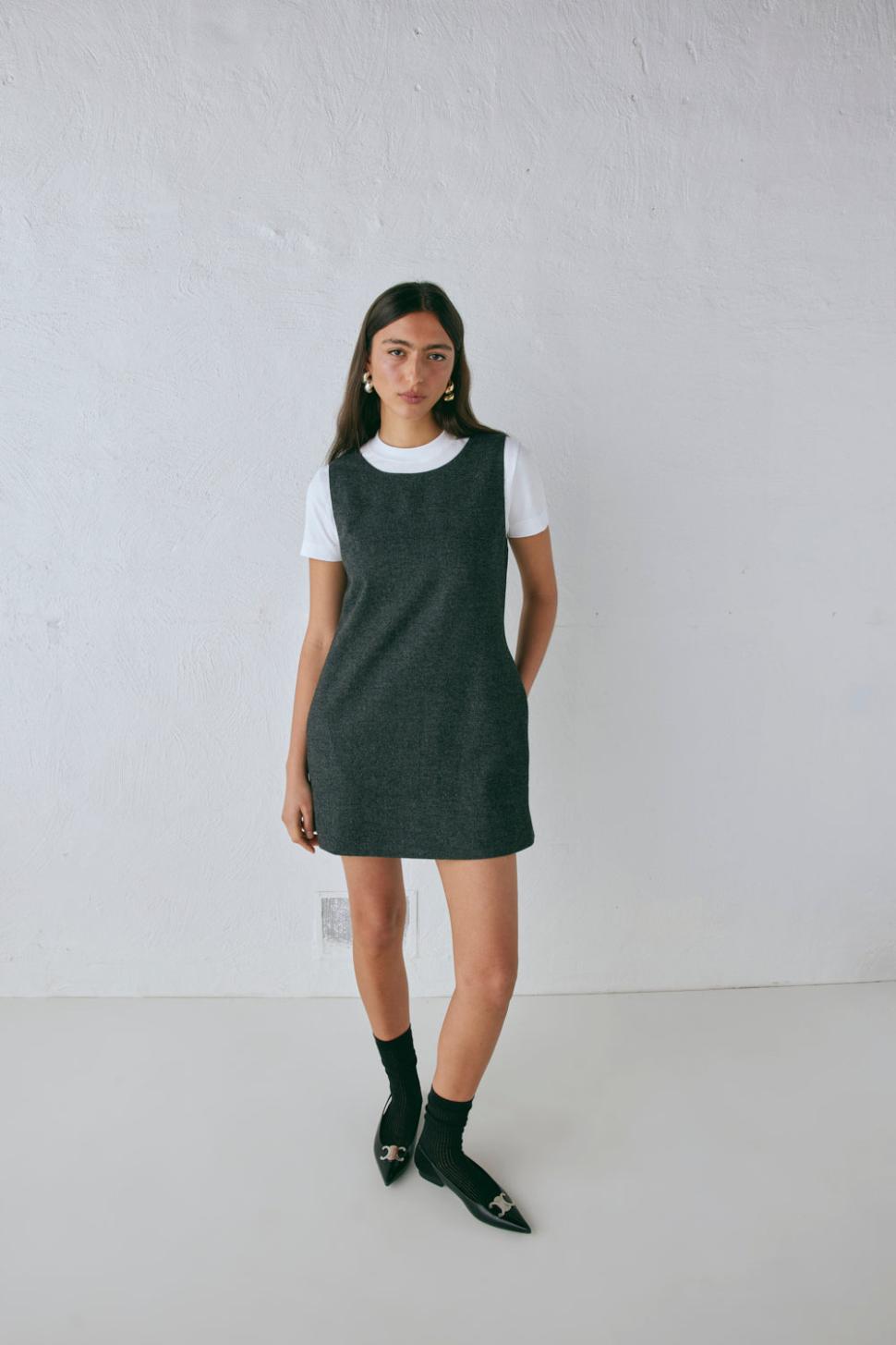 VRG GRL Mini Dresses | Women Vale Mini Dress Charcoal