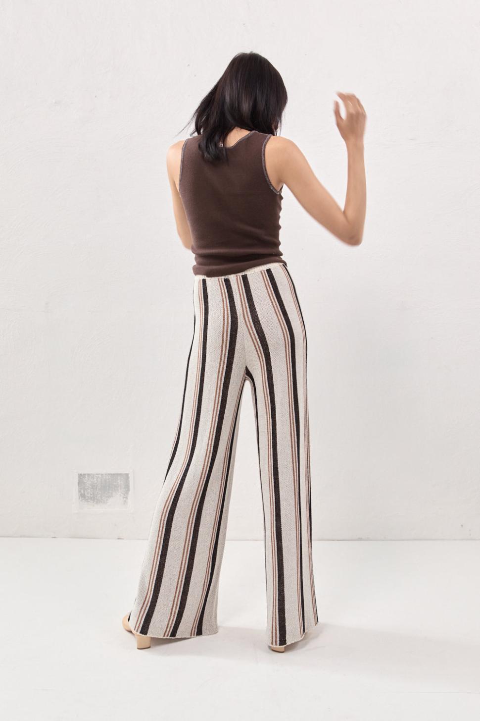 VRG GRL Pants | Women Enzo Knit Pants Stripe