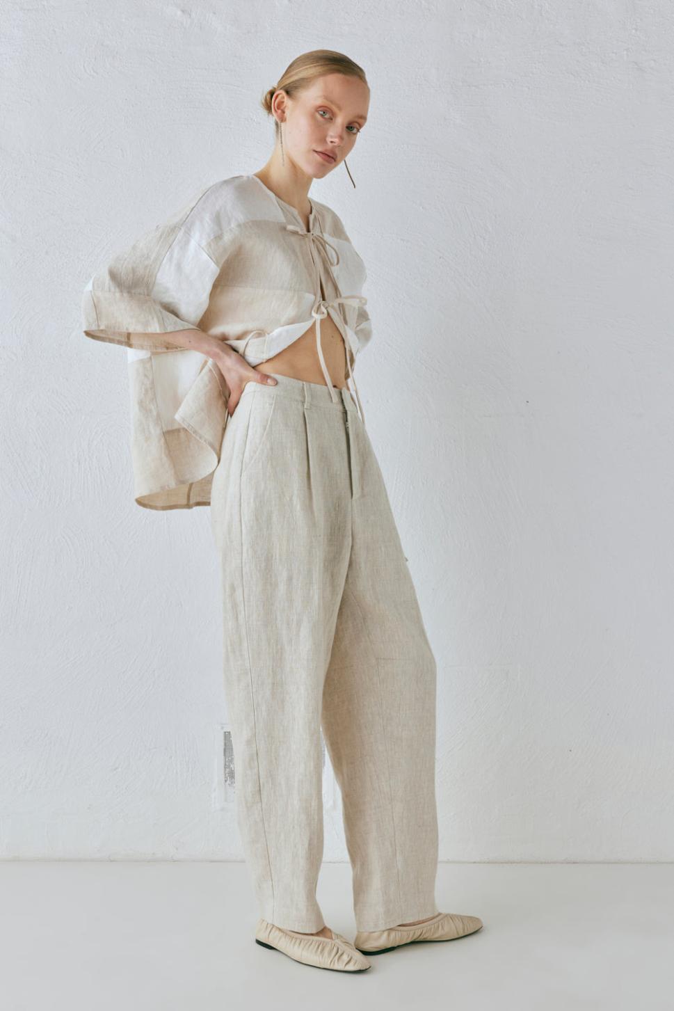VRG GRL Pants | Women Goldie Linen Pants Oatmeal