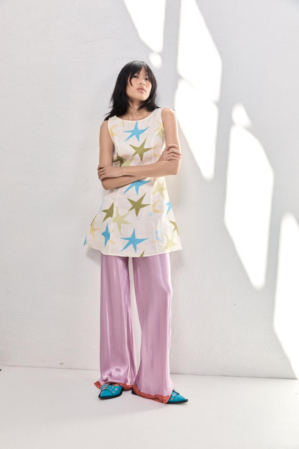 VRG GRL Pants | Women Josefin Satin Pants Lilac