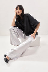 VRG GRL Pants | Women Merci Satin Pants Silver