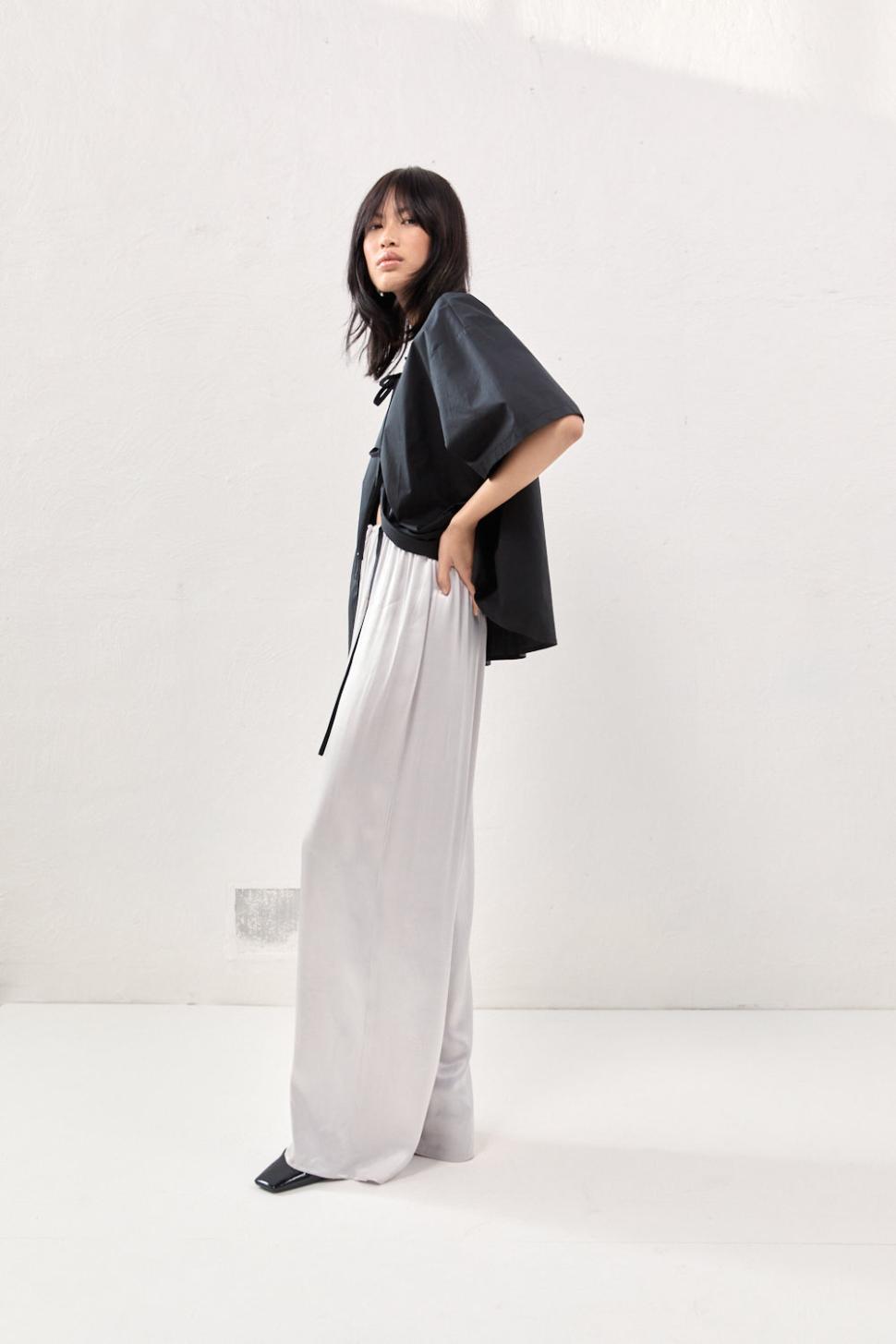 VRG GRL Pants | Women Merci Satin Pants Silver