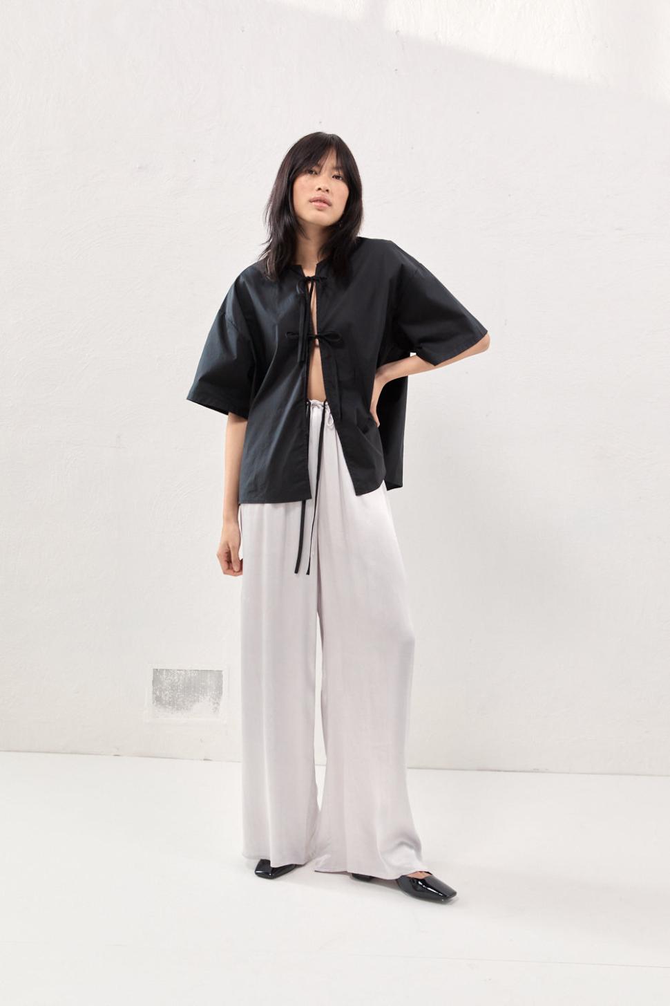 VRG GRL Pants | Women Merci Satin Pants Silver