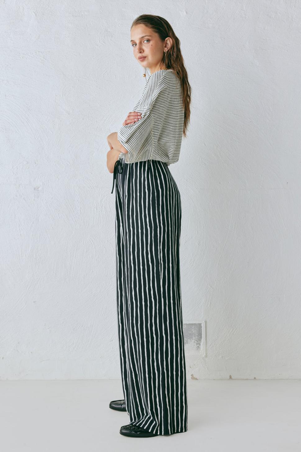VRG GRL Pants | Women Rieti Pants Black Stripe