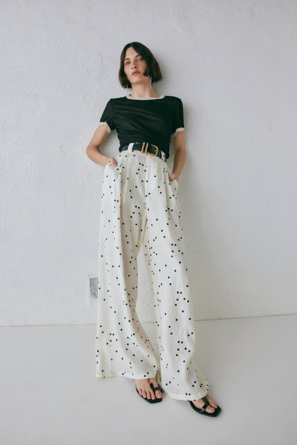 VRG GRL Pants | Women Skye Linen Pants Dot