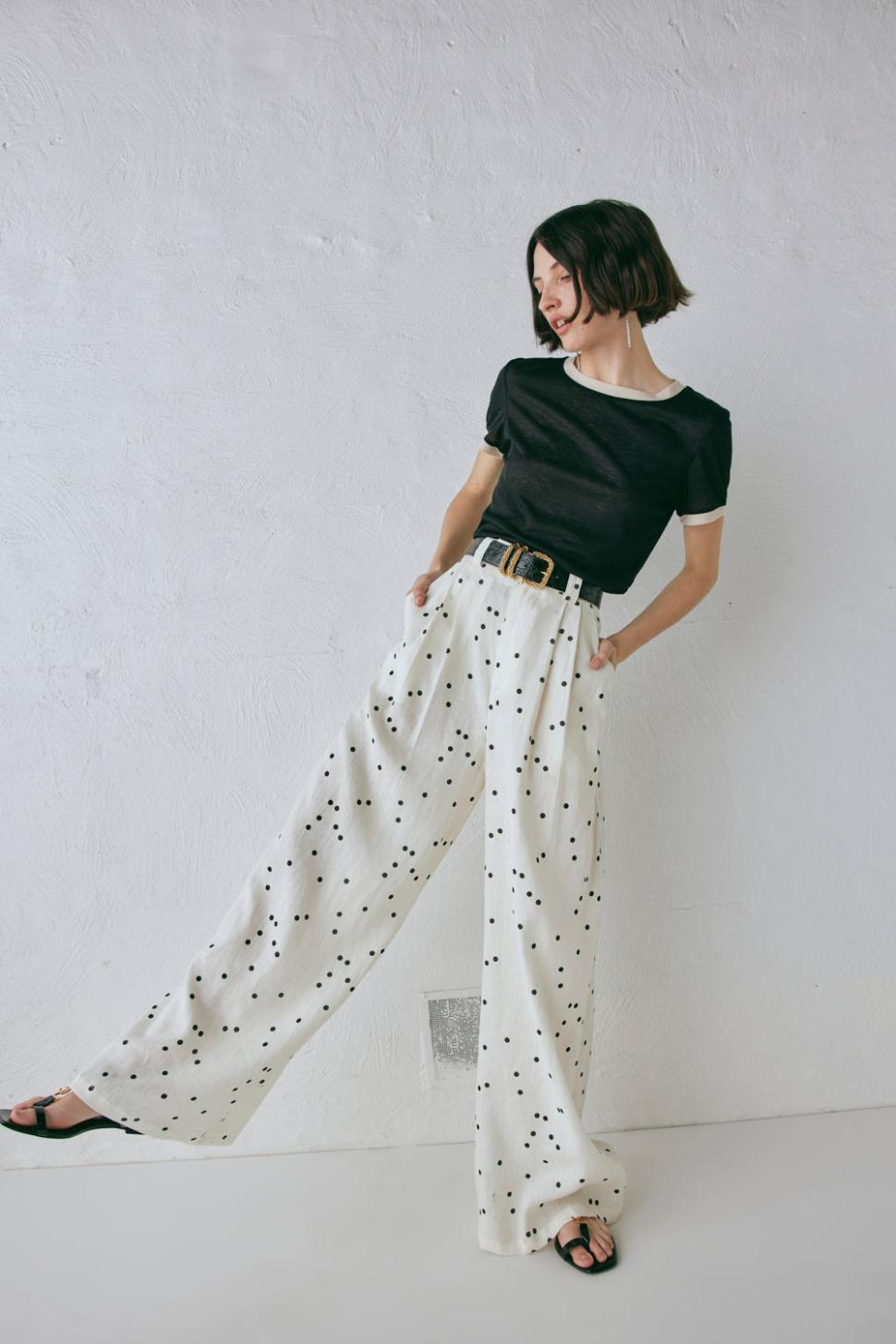 VRG GRL Pants | Women Skye Linen Pants Dot