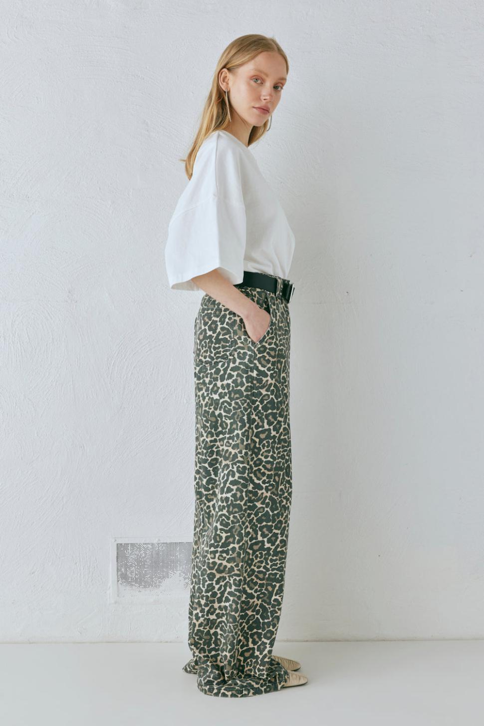 VRG GRL Pants | Women Zia Denim Jeans Leopard