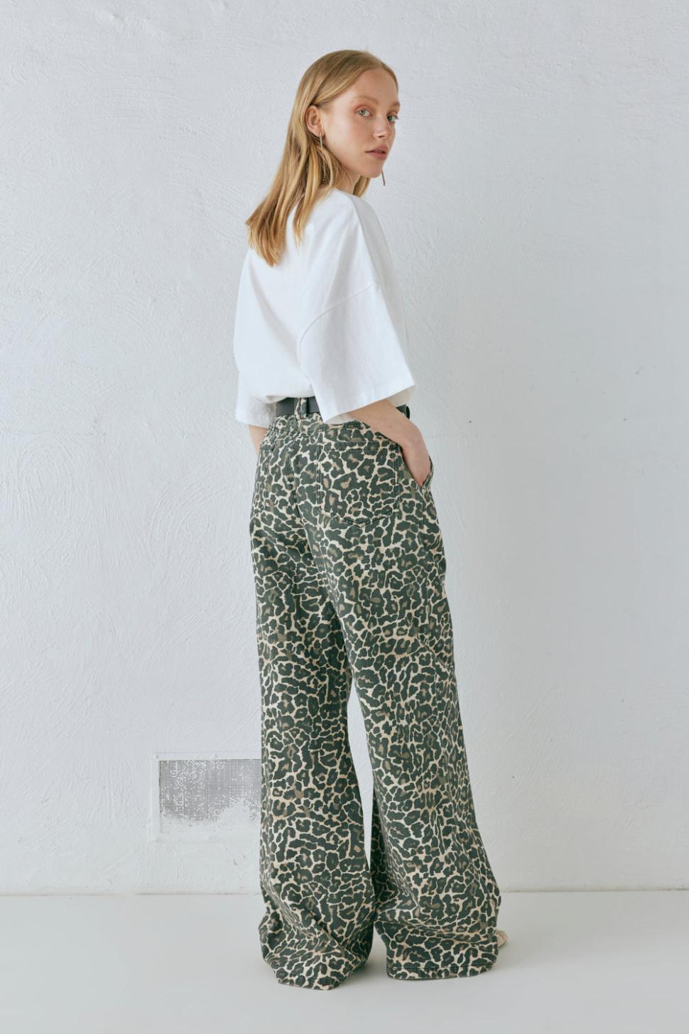VRG GRL Pants | Women Zia Denim Jeans Leopard