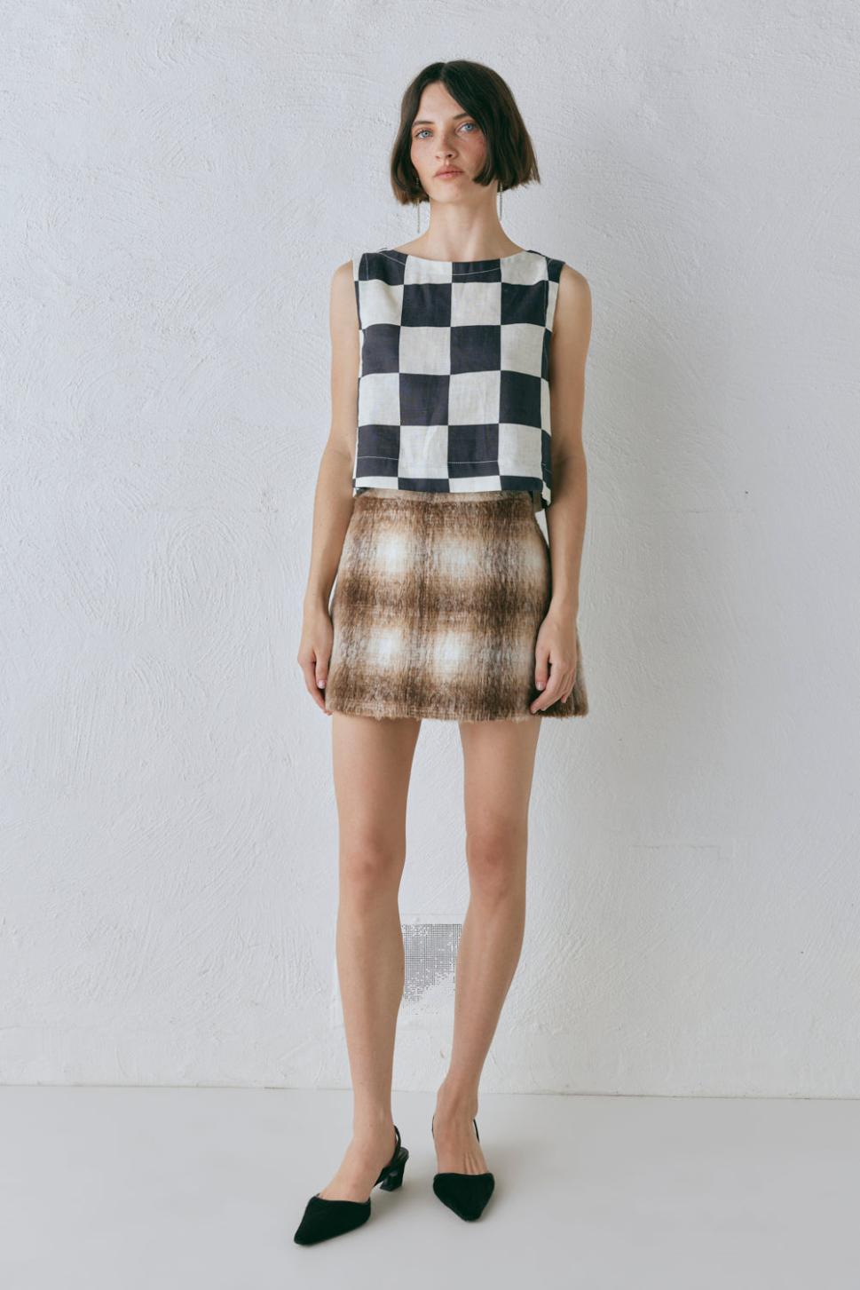 VRG GRL Sets | Women Alexa Mini Skirt Plaid