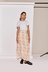 VRG GRL Sets | Women Ari Linen Maxi Skirt Bloom