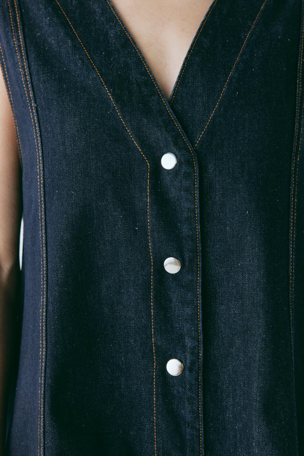 VRG GRL Sets | Women Aston Denim Mini Dress Indigo