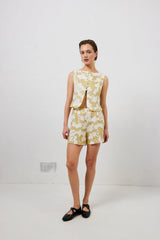 VRG GRL Sets | Women Celeste Linen Top Tropic