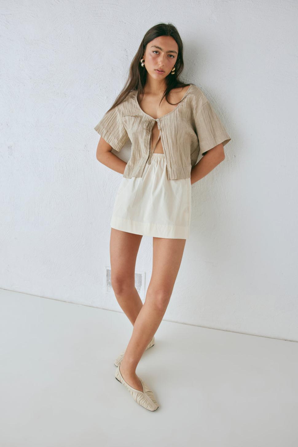 VRG GRL Sets | Women Elka Mini Skirt Cream