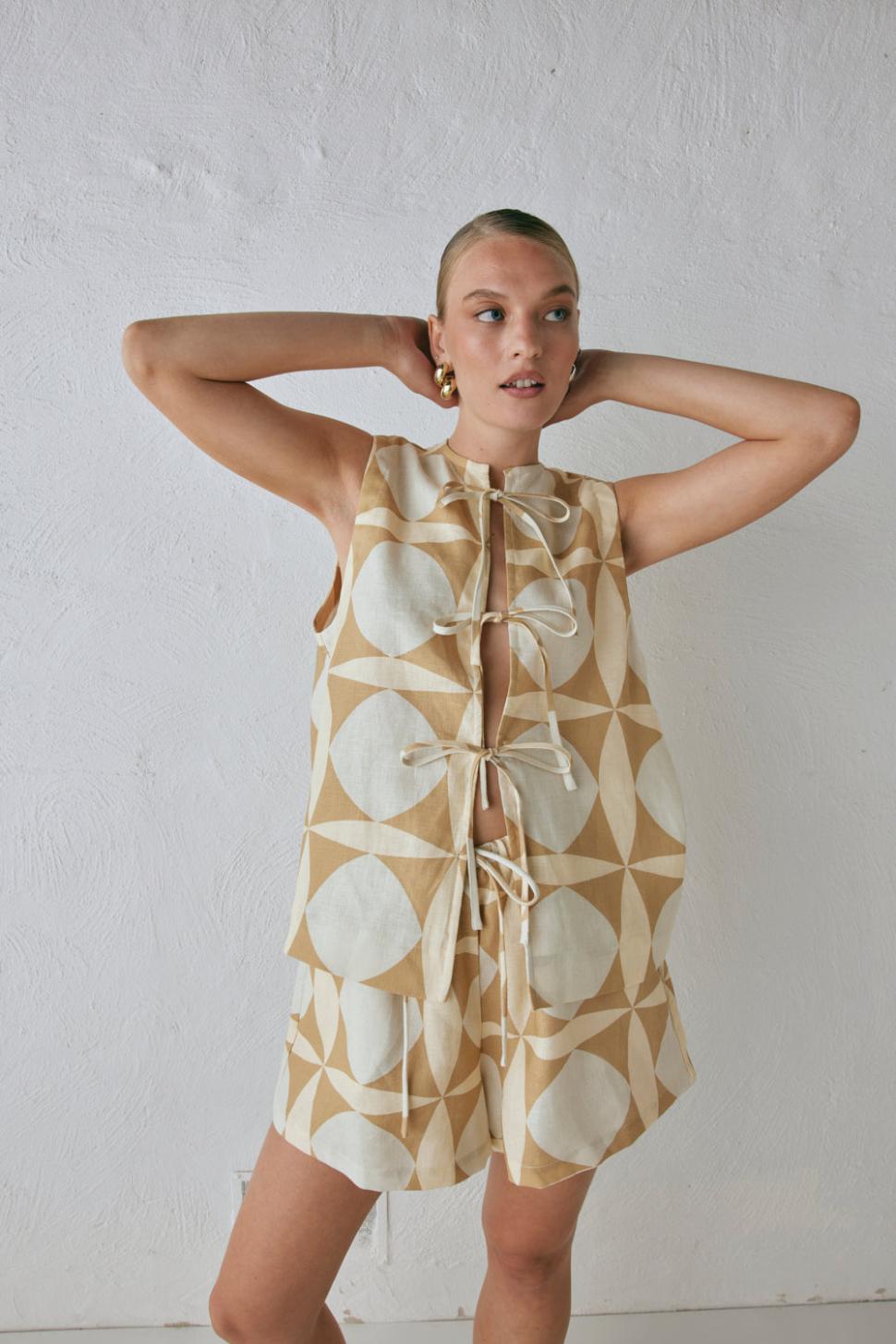 VRG GRL Sets | Women Enni Linen Smock Top Scope