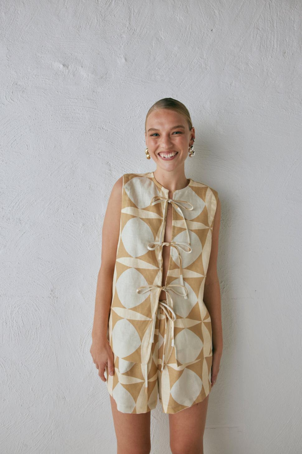 VRG GRL Sets | Women Enni Linen Smock Top Scope