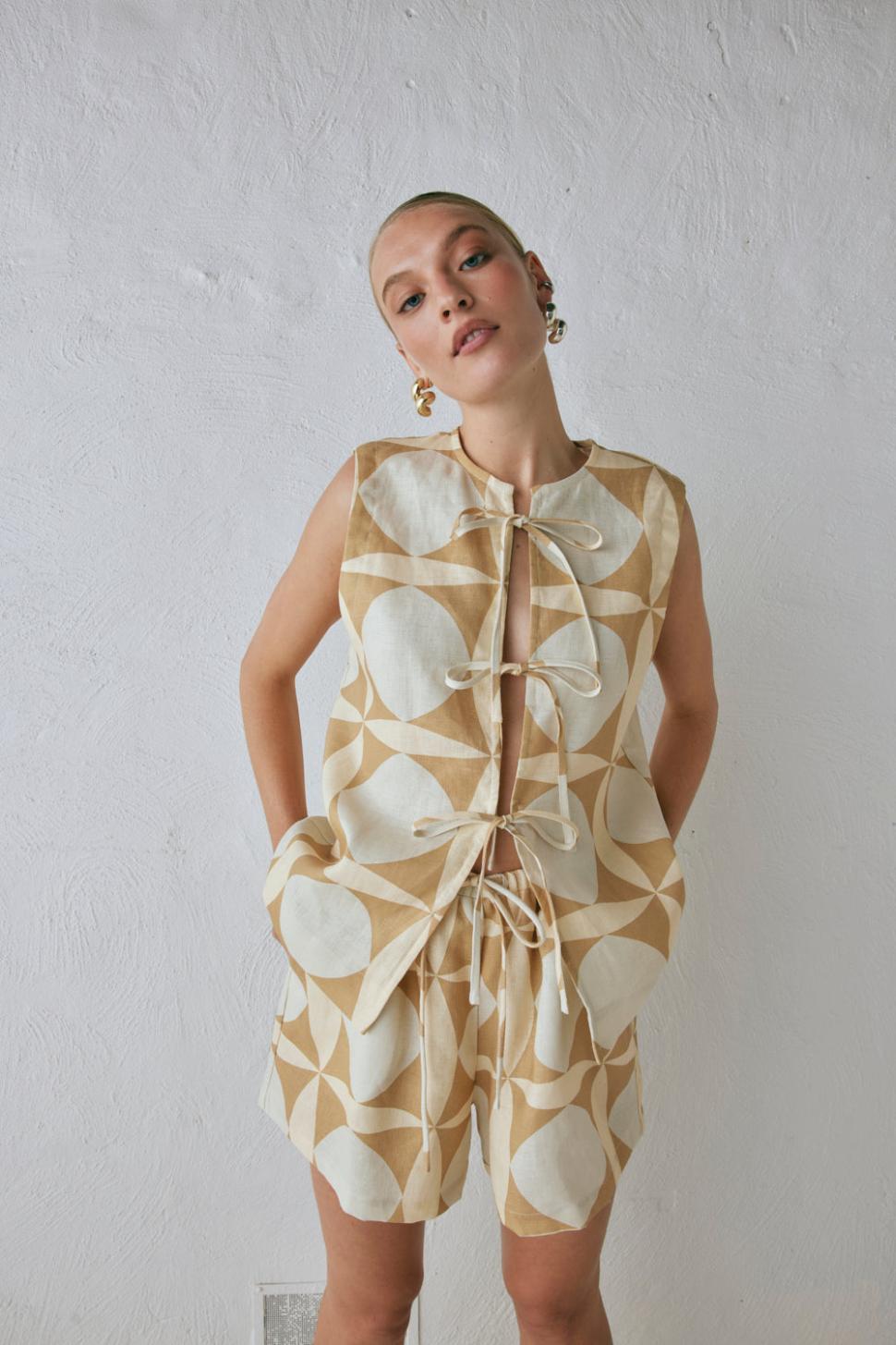 VRG GRL Sets | Women Enni Linen Smock Top Scope