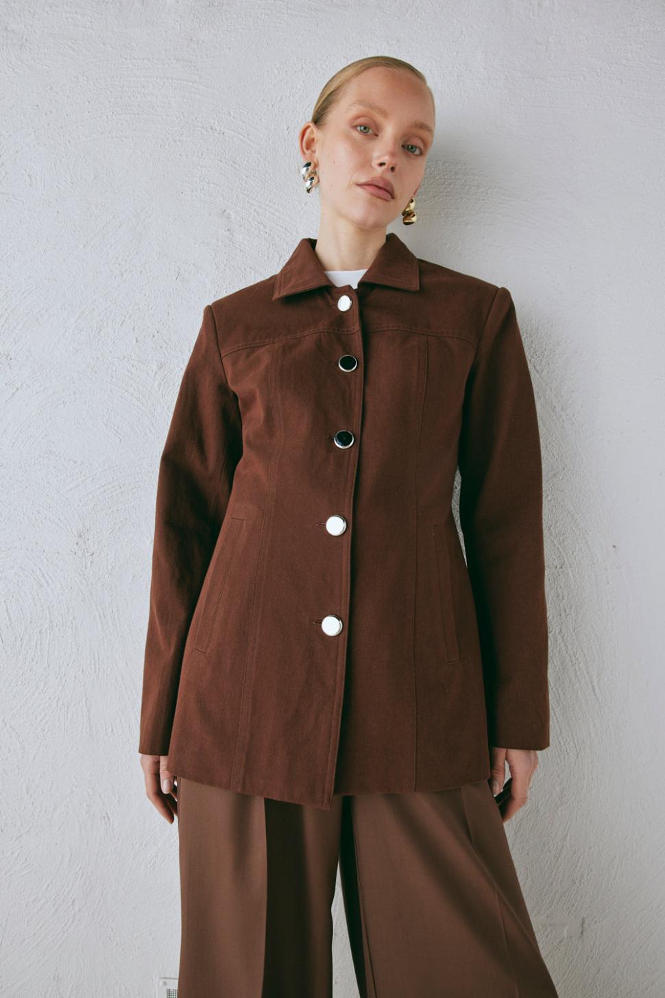 VRG GRL Sets | Women Esti Jacket Chocolate