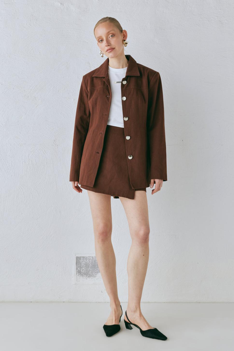 VRG GRL Sets | Women Esti Jacket Chocolate