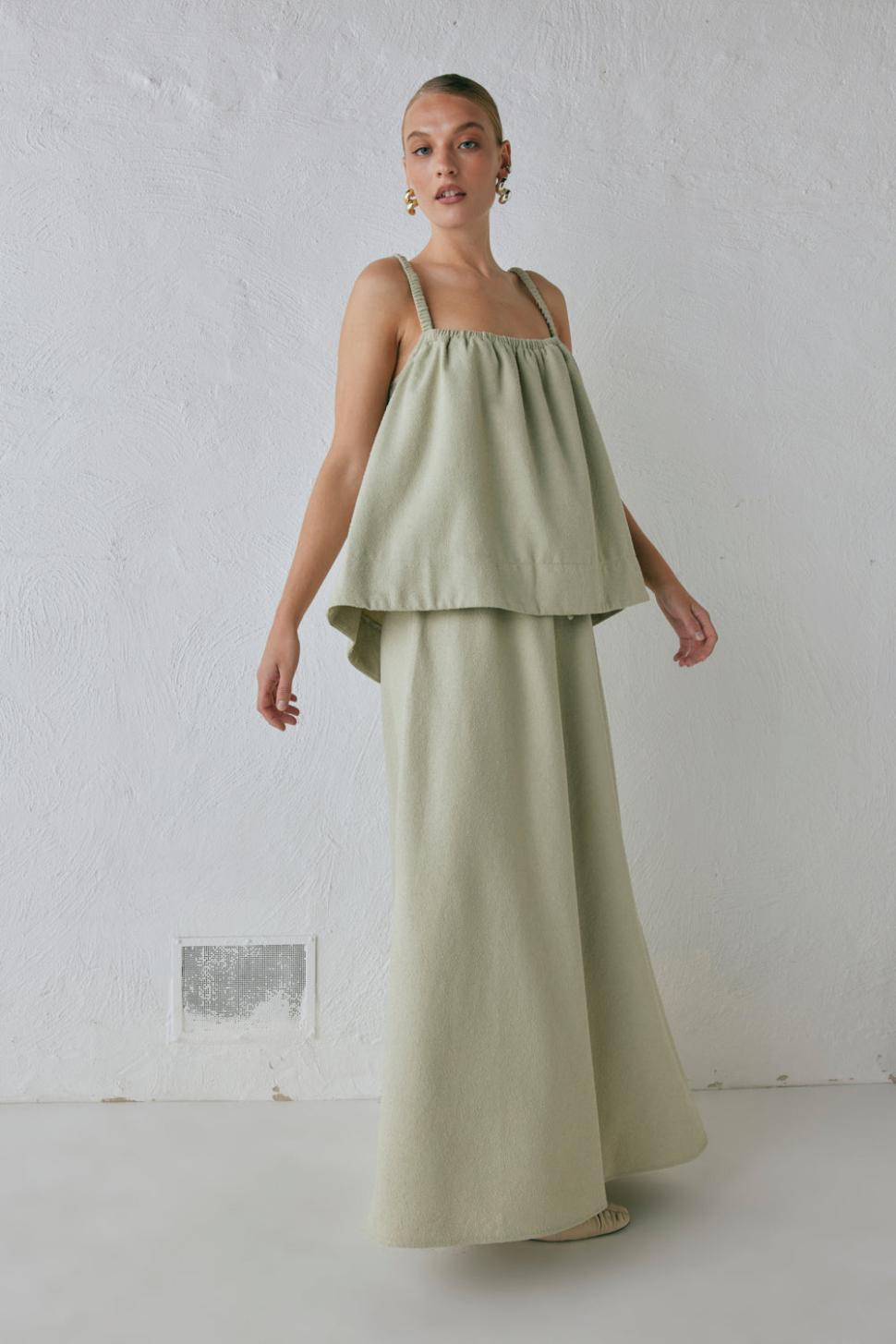VRG GRL Sets | Women Etta Maxi Skirt Sage