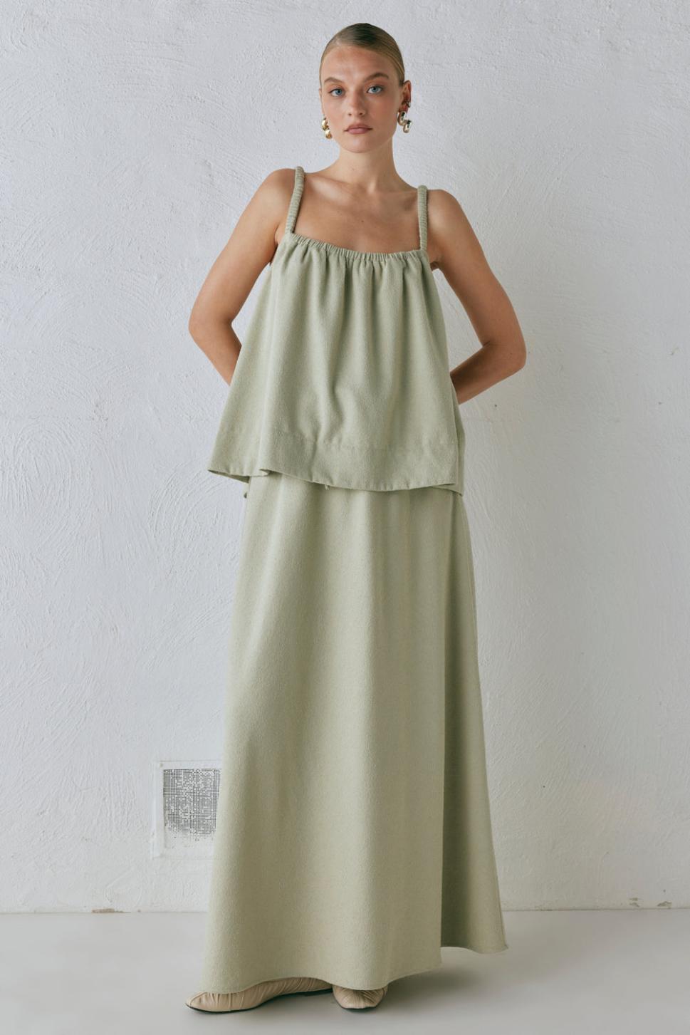 VRG GRL Sets | Women Etta Maxi Skirt Sage
